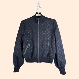 Louis Vuitton Embossed Monogram Zip Up Jacket